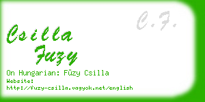 csilla fuzy business card